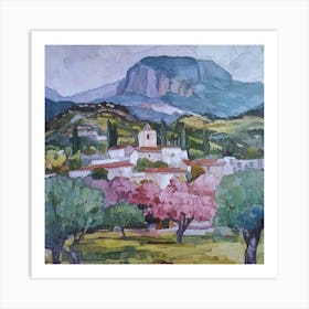 Village In The Mountains Art Print