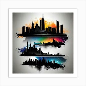 City Skyline 10 Art Print