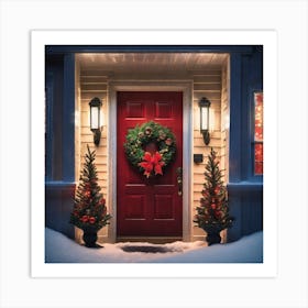 Christmas Door 110 Art Print