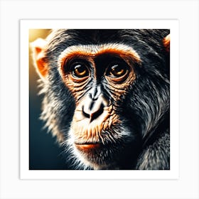 Chimpanzee Portrait 17 Art Print