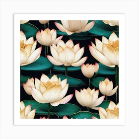 Lotus Flower Wallpaper 2 Art Print