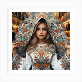 Turkish Woman In A Colorful Dress Art Print