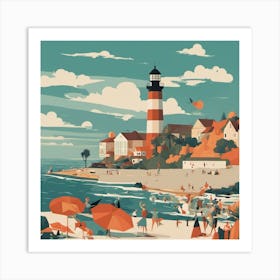 Day At The Beach Art Print