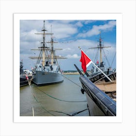 British Warships Art Print