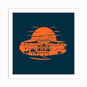 Sunset In Morocco Art Print