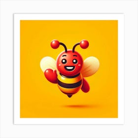 Cartoon Bee 1 Art Print