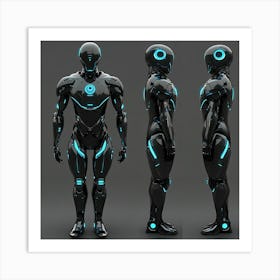 Futuristic Robots 1 Art Print