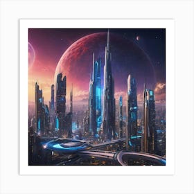 Futuristic City 4 Art Print