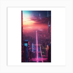 Futuristic City 4 Art Print