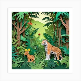 Tiger In The Jungle 1 Art Print