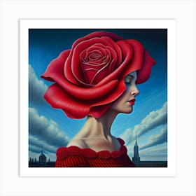 Red Rose Art Print