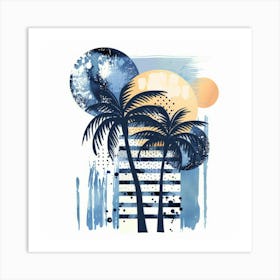 Palm Trees In The Sky Art Print