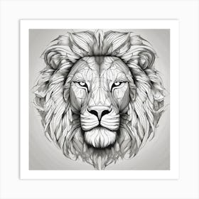 Lion Head#1 Art Print