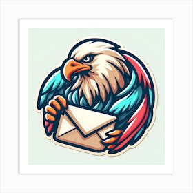 Eagle Holding An Envelope Art Print