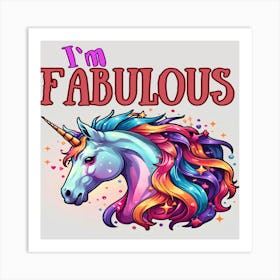 Fabulously Magical: The Vibrant Unicorn Affiche