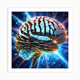 Brain Fractal Art Print