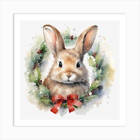 Christmas Bunny 9 Art Print