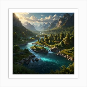 Landscape Painting 50 Art Print