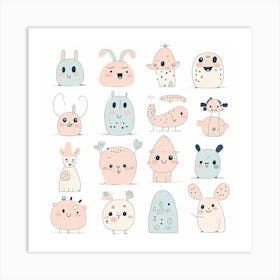 Cute Animals Art Print