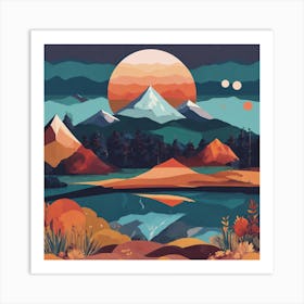 Landscape Painting 3 Art Print