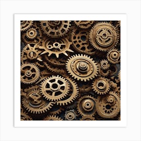 Gears Background 22 Art Print