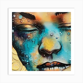 Woman With Eyes Art Print