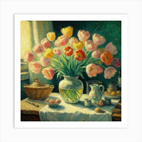 Tulips In A Vase 7 Art Print