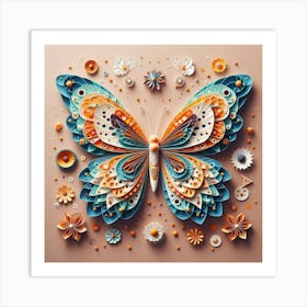 Paper Butterfly Art 1 Art Print