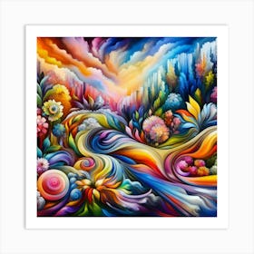 Colorful Abstract Painting 1 Art Print