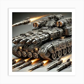 Juggernaut Tanks Missile Launchers Art Print