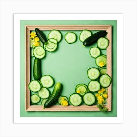 Frame Of Cucumbers Art Print