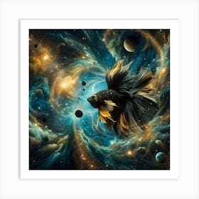 Siamese Fish In Space Art Print