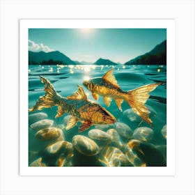 Golden fish 3 Art Print