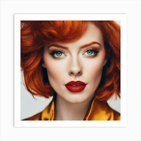 Beautiful Woman With Red Hair Art Print