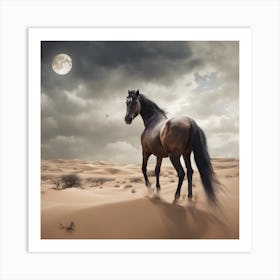 Horse In The Desert 1 Art Print