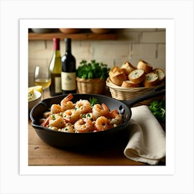 Shrimp In A Skillet 1 Art Print