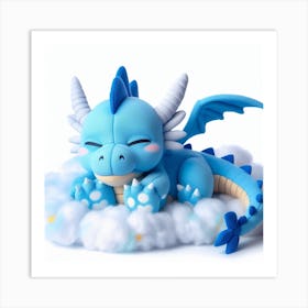 Remo Blue Dragon 3 Art Print