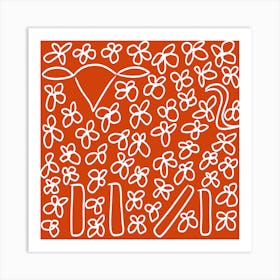 Orange Sheep Art Print