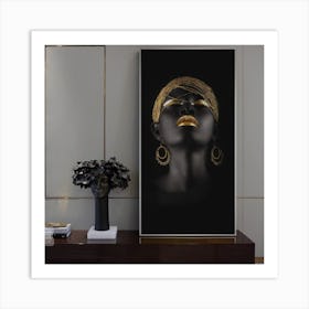 Gold And Black Art Print