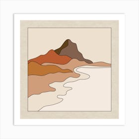 Abstract Mountains Square Art Print
