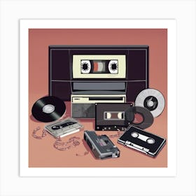 Cassette Tapes 2 Art Print