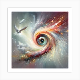 Dove In A Spiral Art Print