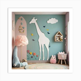 Giraffe Wall Art 3 Art Print