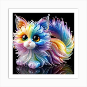 Rainbow Cat 13 Art Print