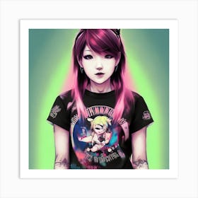 Punk Girl Art Print