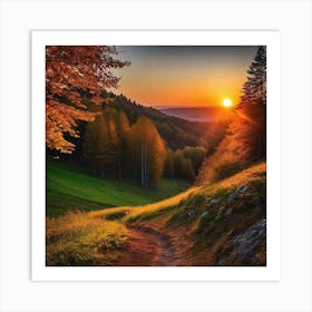 Sunset In The Mountains 78 Art Print