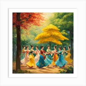 Chinese Dancers Art Print