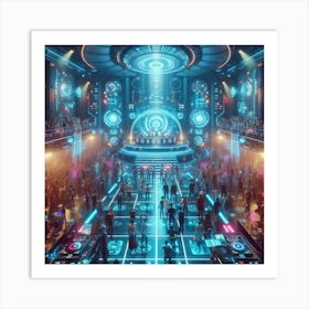 Futuristic Nightclub 2 Art Print