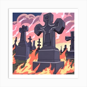 Graveyard 11 Art Print