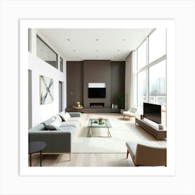 Modern Living Room 1 Art Print